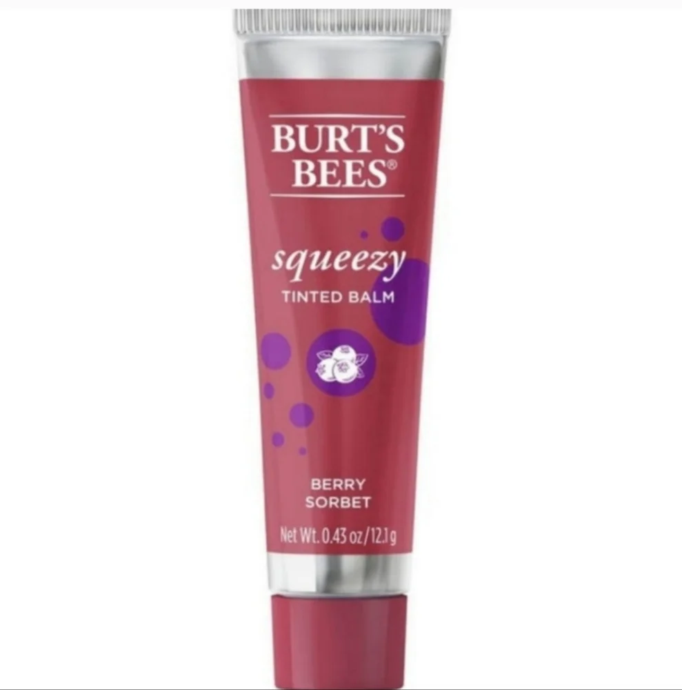 3 x Burt's Bees Squeezy Tinted Balm Berry Sorbet